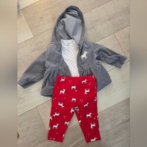 Carter's Gray and Red Kids Matching Set